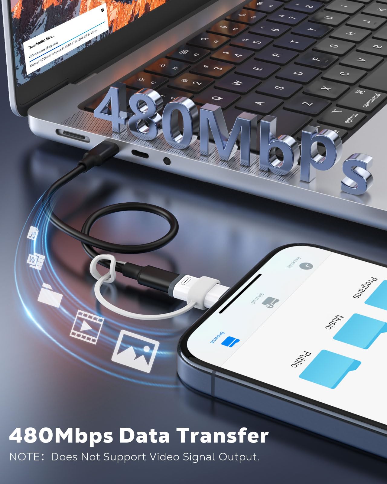 Moko Lightning To Usb C Adapter 2Pack, Not For Lightning Earbuds/Headphones/Audio/Otg, Usb C To Lightning Adapter For Iphone 15/