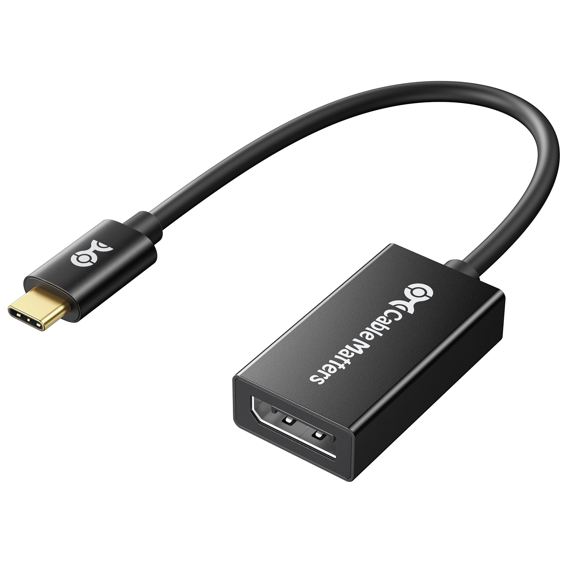 Cable Matters 32.4Gbps USB C to DisplayPort 1.4 Adapter, 4K@240hz, 8K@60hz, and HDR Support  Thunderbolt 4 / USB4 Compatible with Oculus Rift S, iPad Pro, iPhone 16/15 Pro, MacBook Pro, XPS, Surface