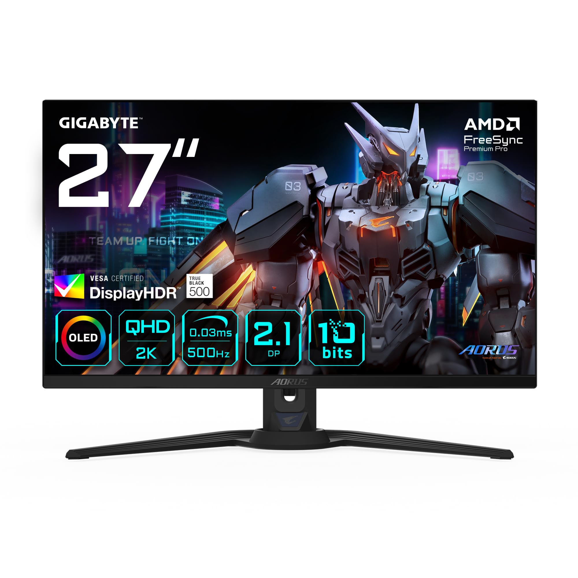 GIGABYTE Monitor 27 OLED Flat AORUS FO27Q5P OLED/0.03MS/500HZ/QHD