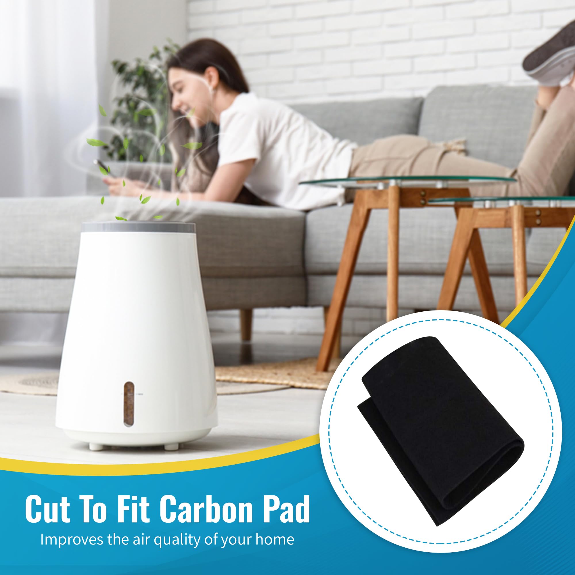 Cfs 4 Pack Cut To Fit Carbon Pad 16 X 48 Inches For Air Filters Charcoal Sheet Fits Air Purifiers Range Hoods Furnace Filters Re