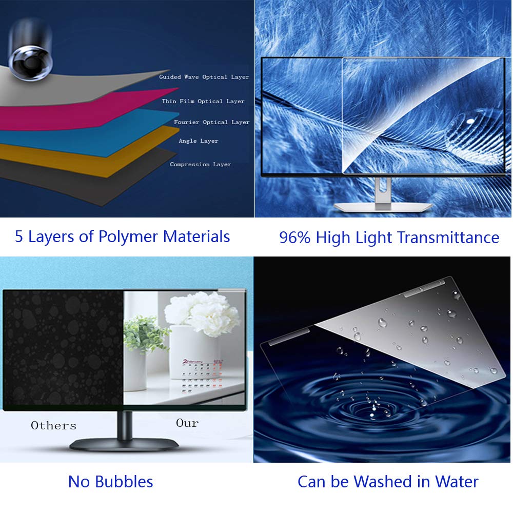 Blue Light Screen Protector For 23, 23.6, 23.8, 24 Inch Diagonal Led Pc Monitor, Scratch Resistant Computer Screen Blue Light Bl