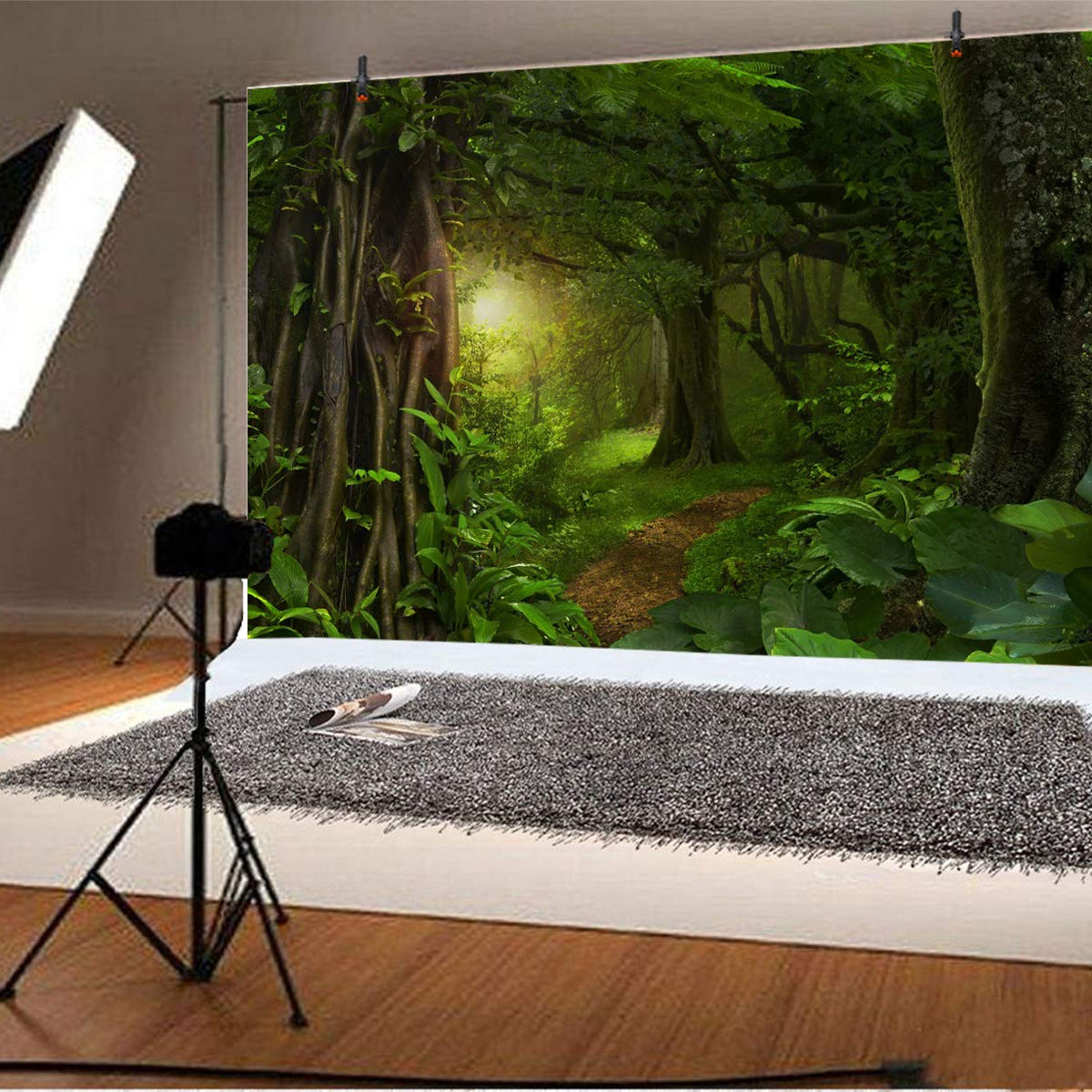 Lfeey 5X3Ft Fairytale Rainforest Photo Backdrop Kids Birthday Party Ev ...
