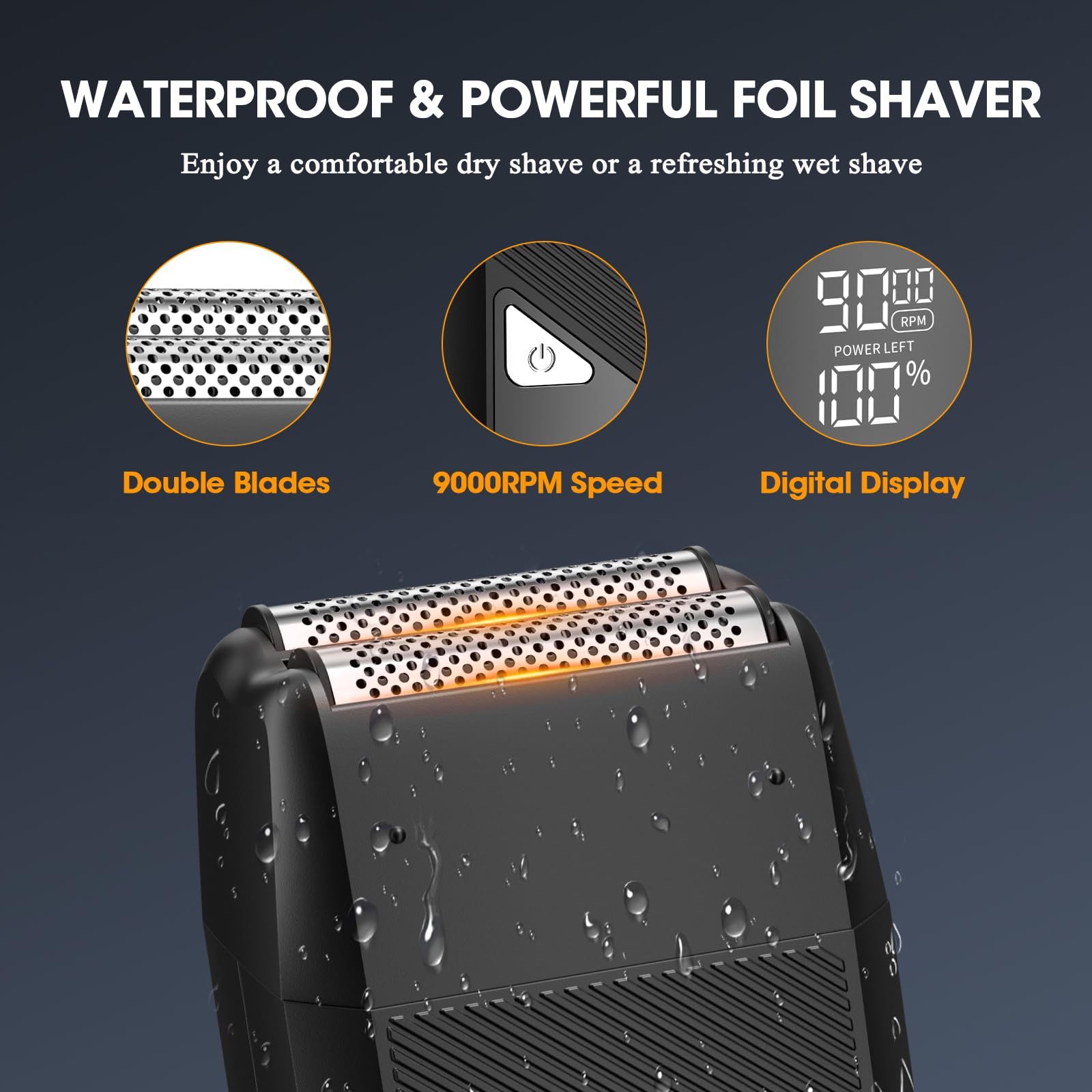 Suttik Professional Hair Clippers For Men, Barber Clippers And Trimmers Set, Foil Shavers For Men, 3 In 1 Cordless Hair Clippers