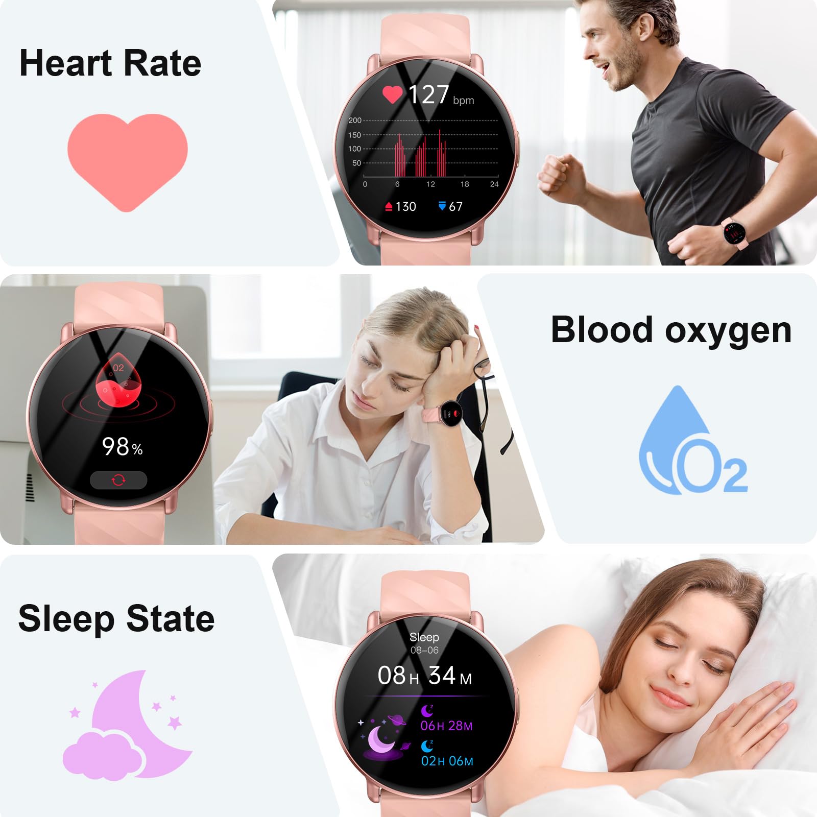 Smart Watches For Men Women, 1.39Hd Touch Screen Smartwatch With Bluetooth Calls And Dialing Function, 112+ Sports Modes Fitness