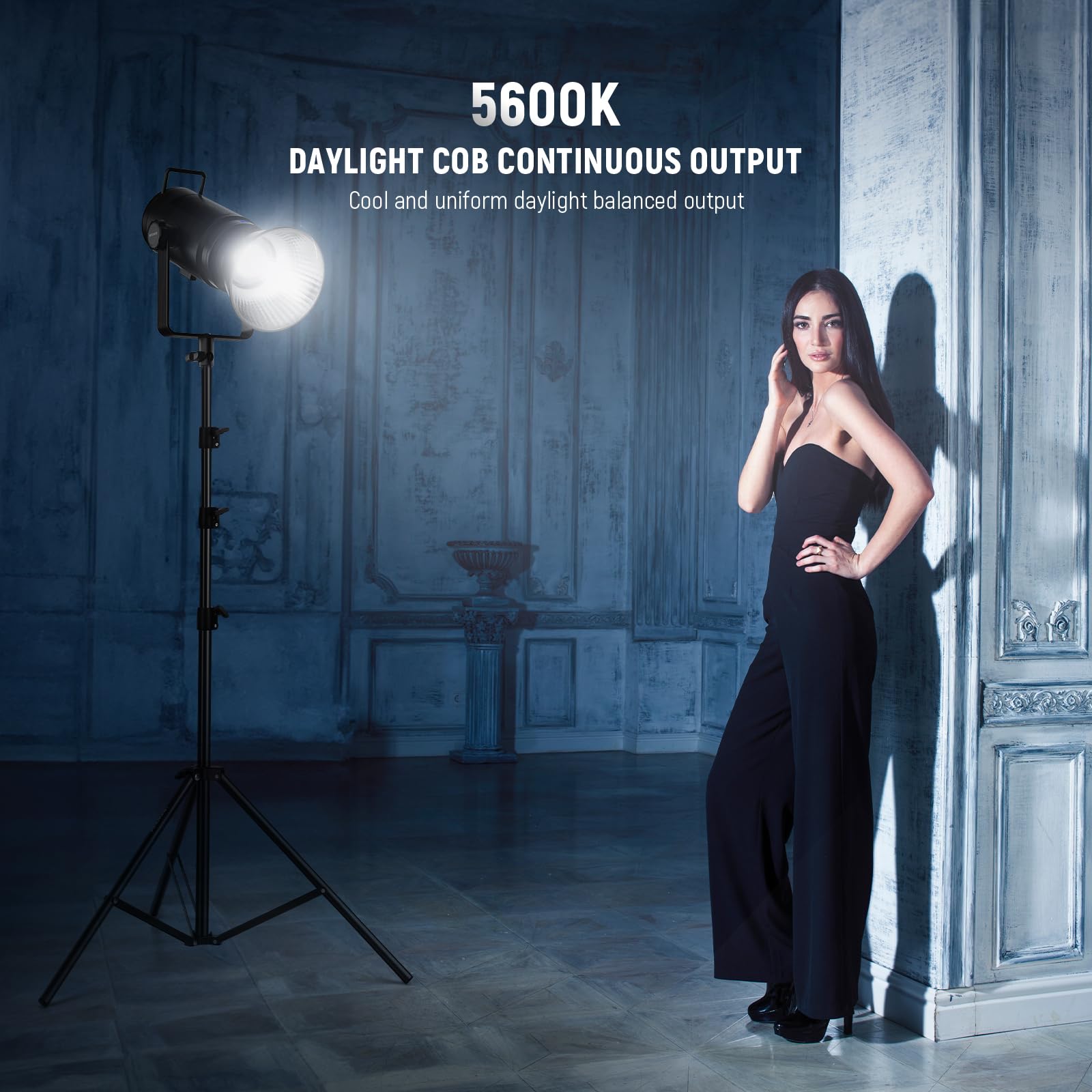 Neewer Cb200 210W Led Video Light With 2.4G/App Control, 5600K Daylight Cob Continuous Output Lighting For Photography With 9850