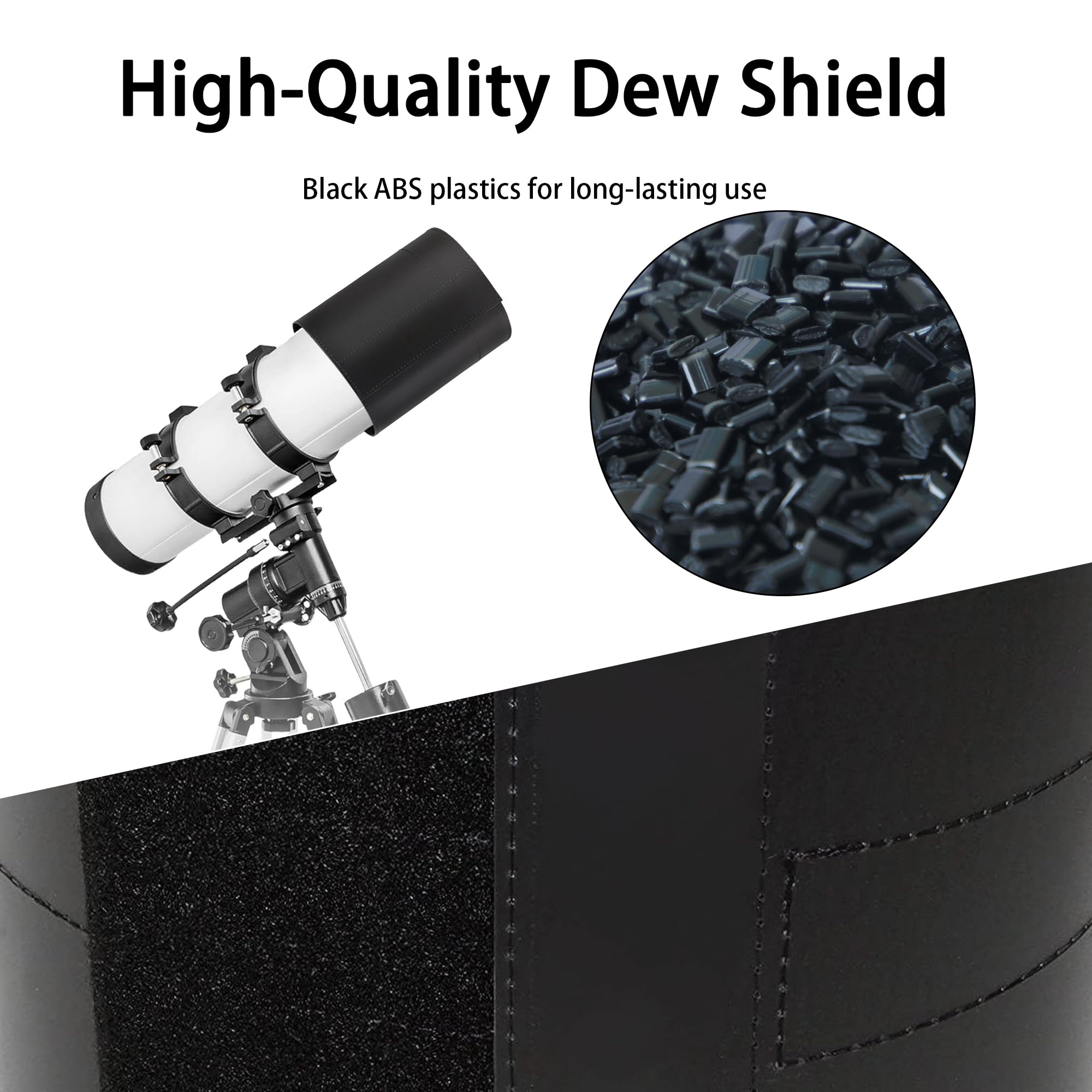 Astromania Flexible Dew Shield For Telescope Front Outer Diameter From 123Mm   142Mm Diameter   Keep Dew Away And Gives You Clea