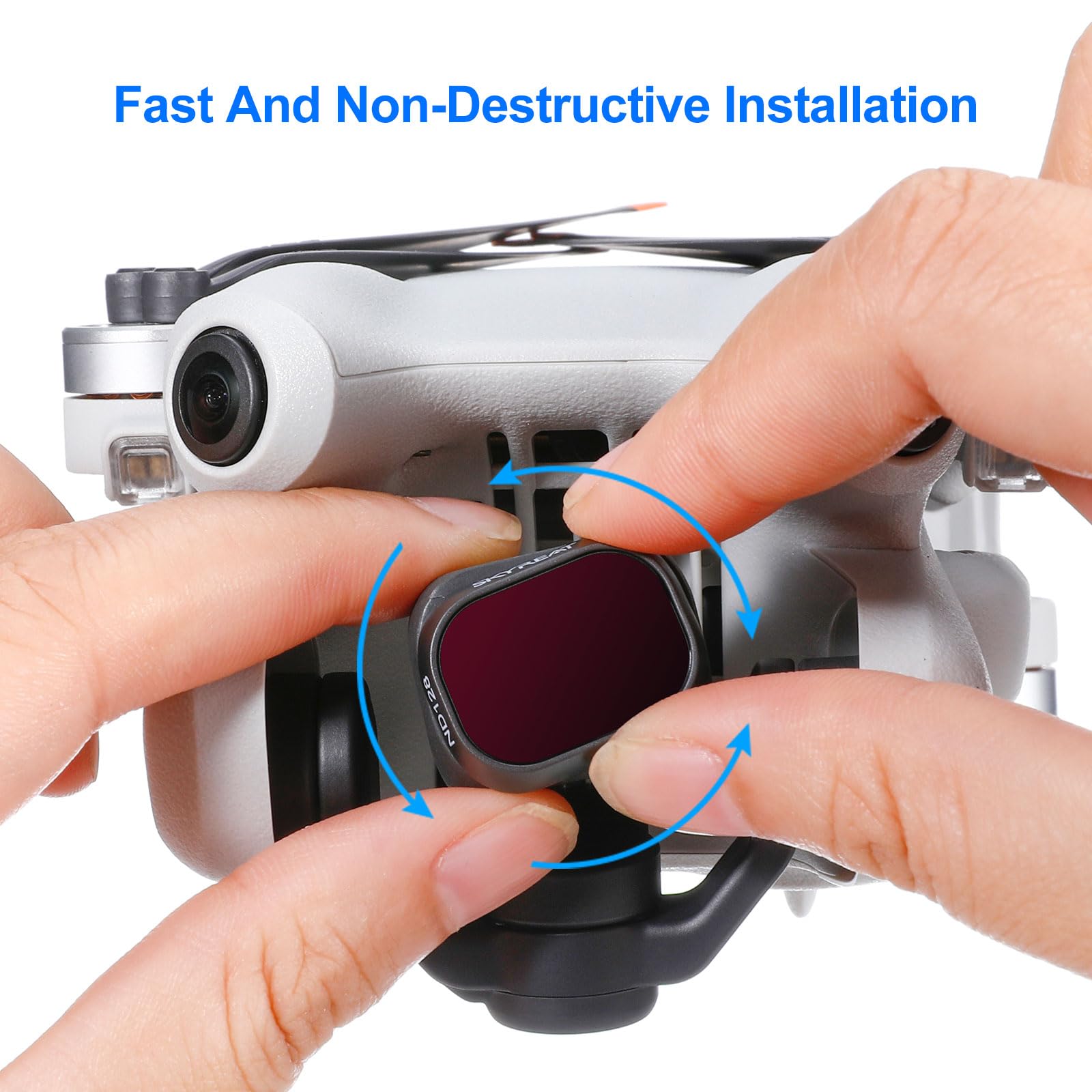 Skyreat ND Filters Set for DJI Mini 4 Pro Drone 6 Pack (CPL ND8 ND16 ND32 ND64 ND128) Plastic