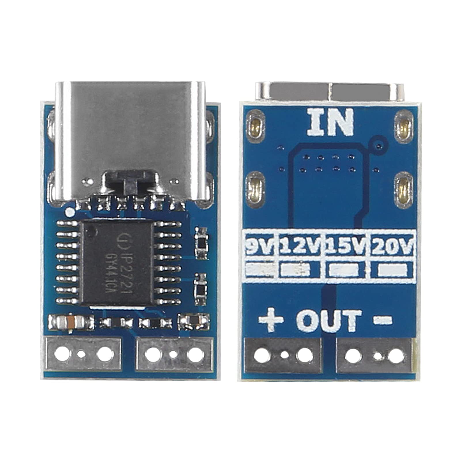 Coliao 6Pcs Type C Usb C Pd Dc Fixed Voltage Power Trigger Module Pdc004 Pd Pd Decoy Module Ip2721 5A Type C Female Input For No