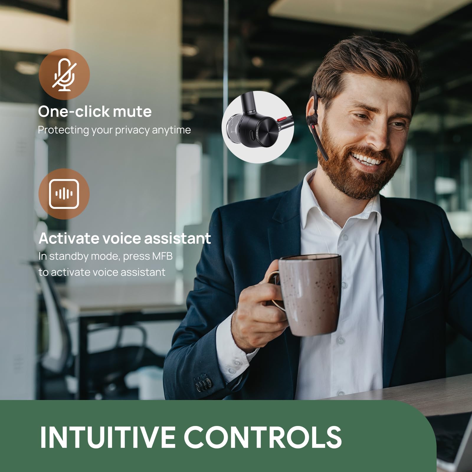 Yealink Bh71 Pro Bluetooth Headset With Usb Dongle, Teams Certified, 4 Noise Cancelling Microphone, Fit For Computer Laptops, Wi