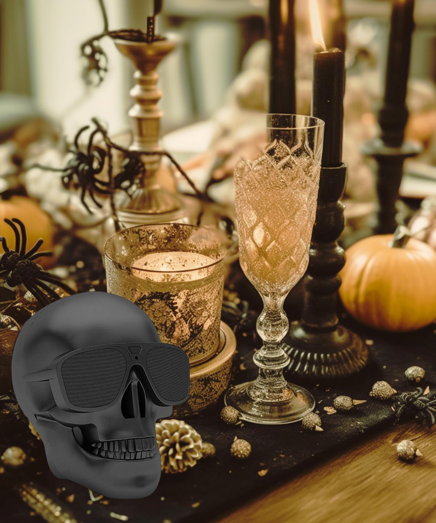 Dubbs Hardware Skull Speaker Portable Wireless Cool Bluetooth Speaker   Great Audio And Stereo Quality   Makes A Spooky Addition To Your Halloween Decorations!