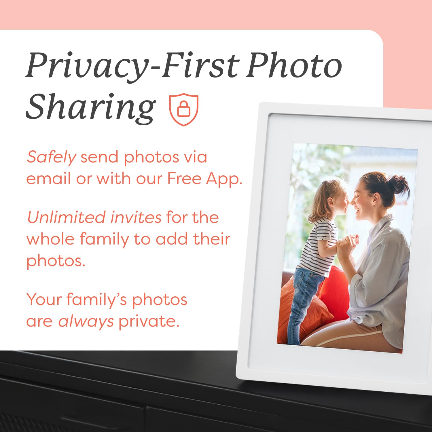 Skylight Digital Picture Frame   Wifi Enabled With Load From Phone Capability, Touch Screen Digital Photo Frame Display   Custom