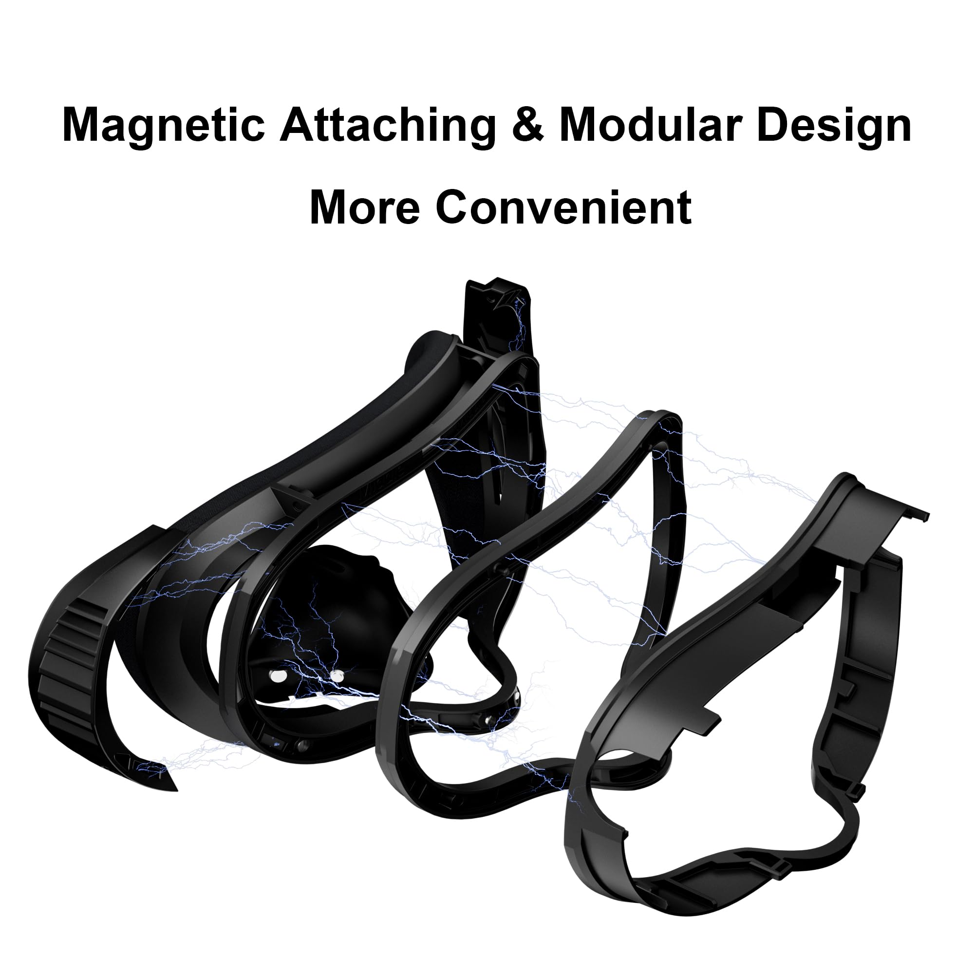 Globular Cluster F3 V3 Magnetic Facial Interface For Quest 3, Flexible And Adaptive Frame With Multi-Material Pads, Not Compatib