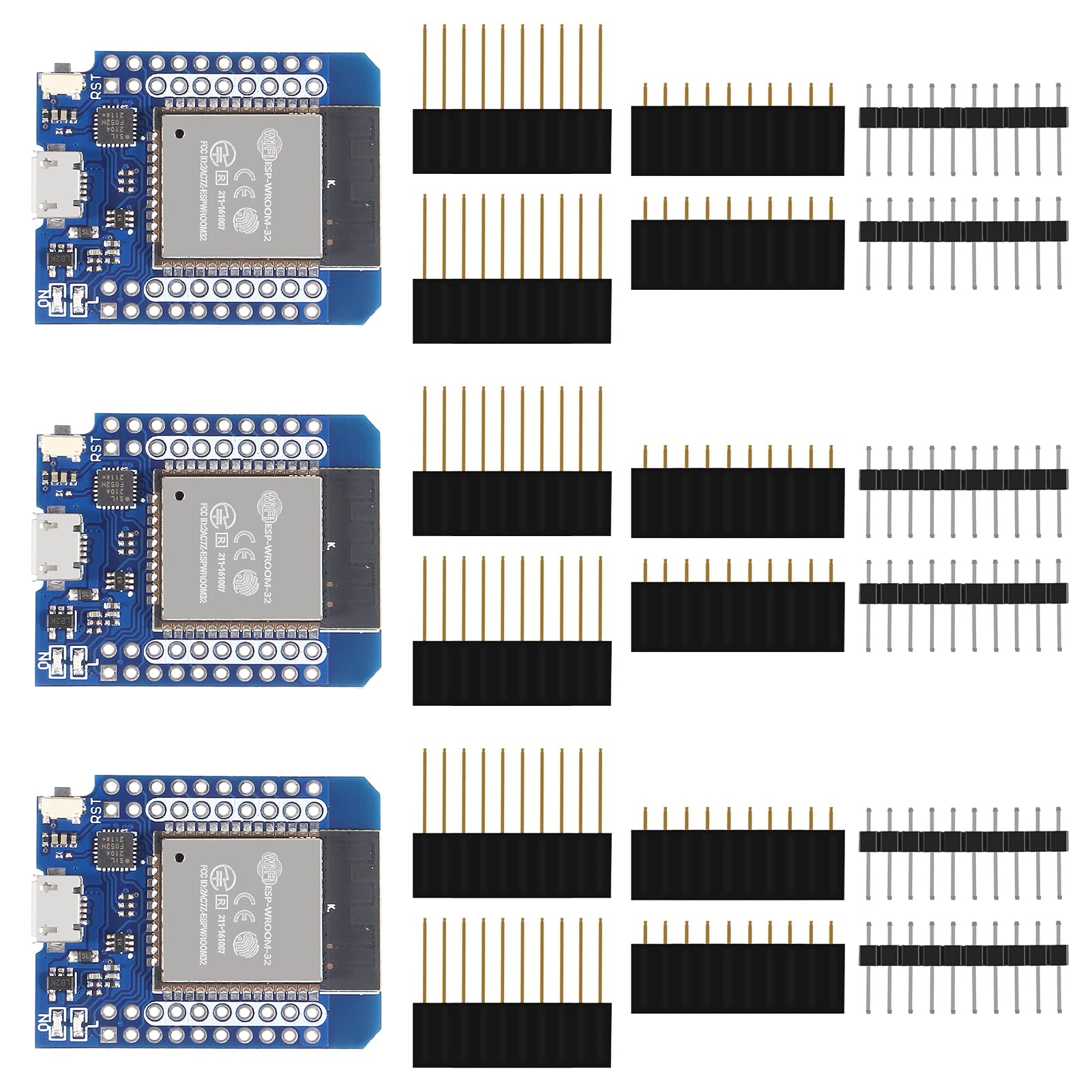 Aceirmc D1 Mini Nodemcu Esp32 Esp Wroom 32 Wlan Wifi Bluetooth Iot Development Board 5V Compatible For Arduino (3Pcs)