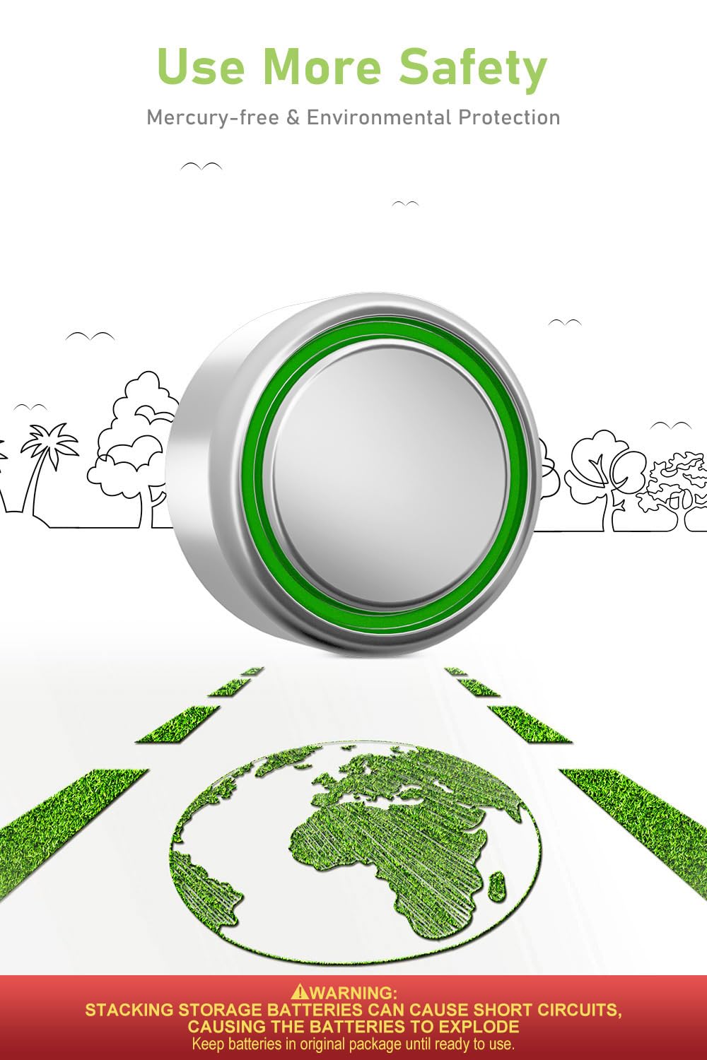 Powerowl High Capacity Lr44 Batteries 40 Pack, L1154F Ag13 357 303 Sr44 A76 Premium Alkaline Battery 1.5V Button Coin Cell Batte