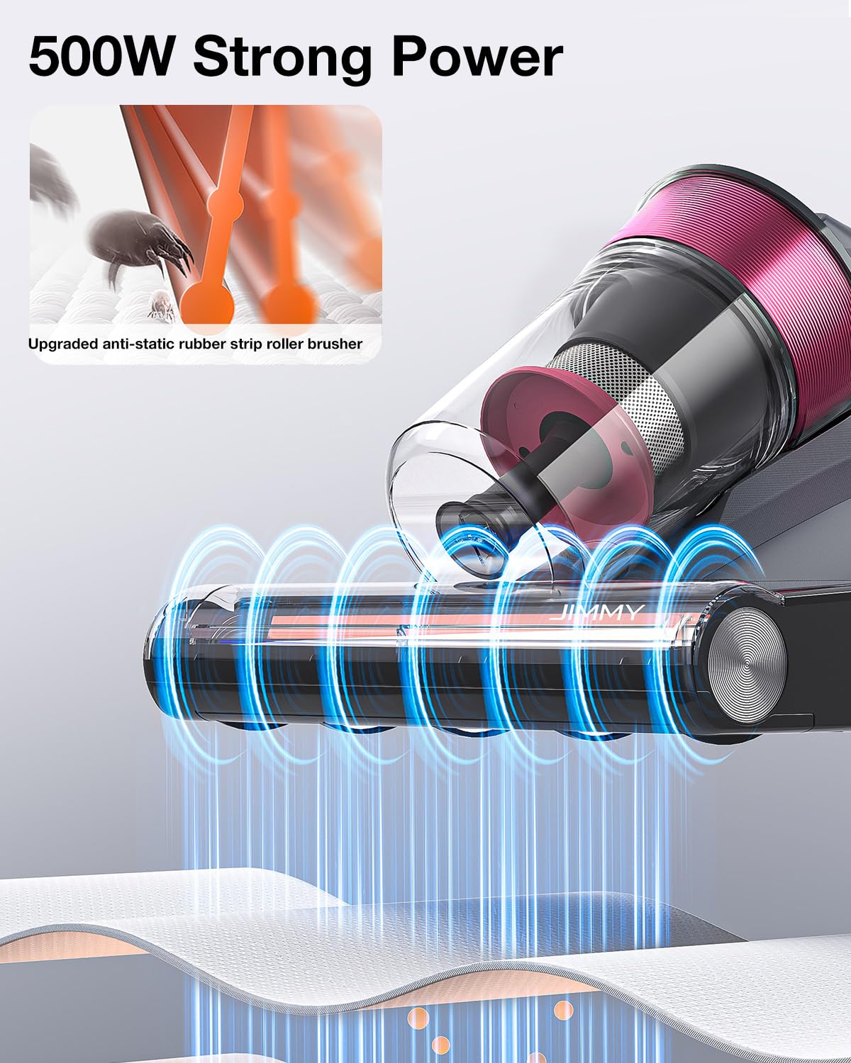 Jimmy Bx8 Mattress Vacuum Cleaner With Dust Sensor, Bed Vacuum With Uv & Ultrasound, Hot Wind Technology And Air Purification, 1