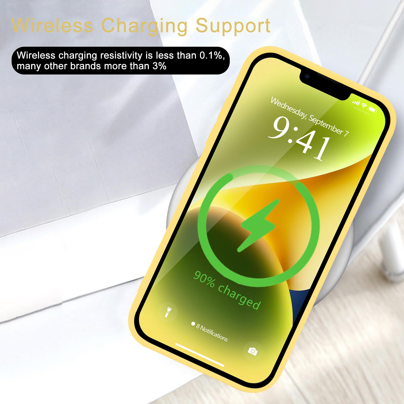 Wirvyuer For Iphone 14 Plus Case Cute Heart Pattern Soft Shockproof Slim Protective Silicone Phone Case Cover For Women Girls, Y