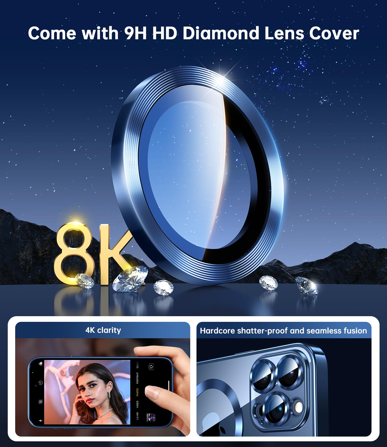 Waldeng Official Color Match For Iphone 15 Pro Case With Integrated Camera Lens Protector, [Compatible With Magsafe][Mil Grade S