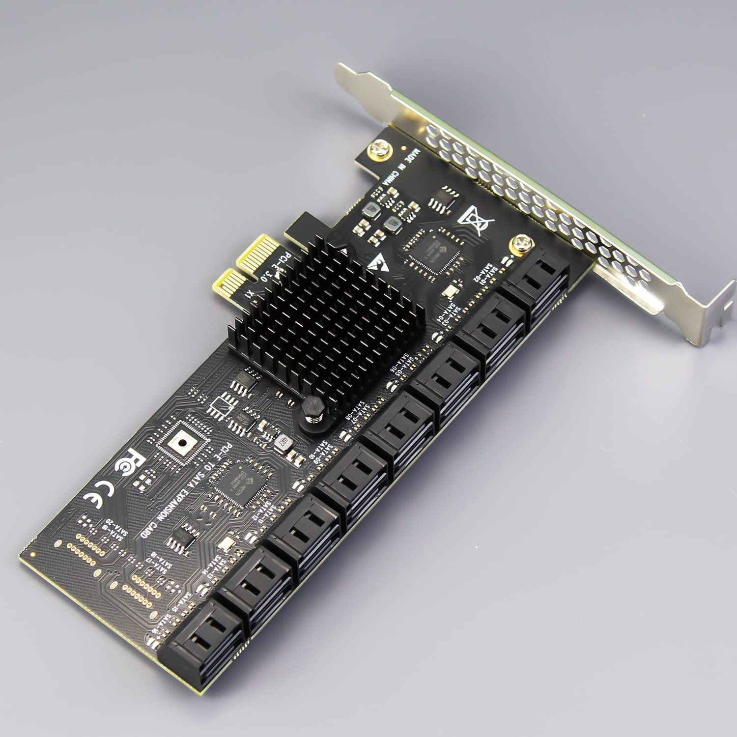 Glotrends Sa3116J 16 Port Pcie Sata Card, Including Sata Cables And 1:5 Sata Splitter Power Cable, Compatible With Windows,Linux