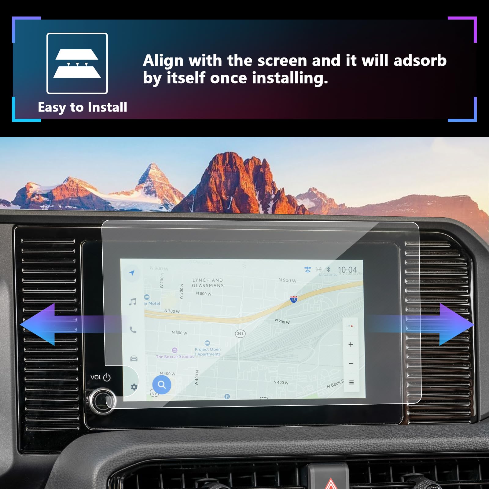 Sxcy For 2024 Toyota Land Cruiser 1958 Accessories For 2024 Toyota Land Cruiser Screen Protector 8 Inch For 2024 Land Cruiser Radio Display Touch Screen Protector(Glass 9H)