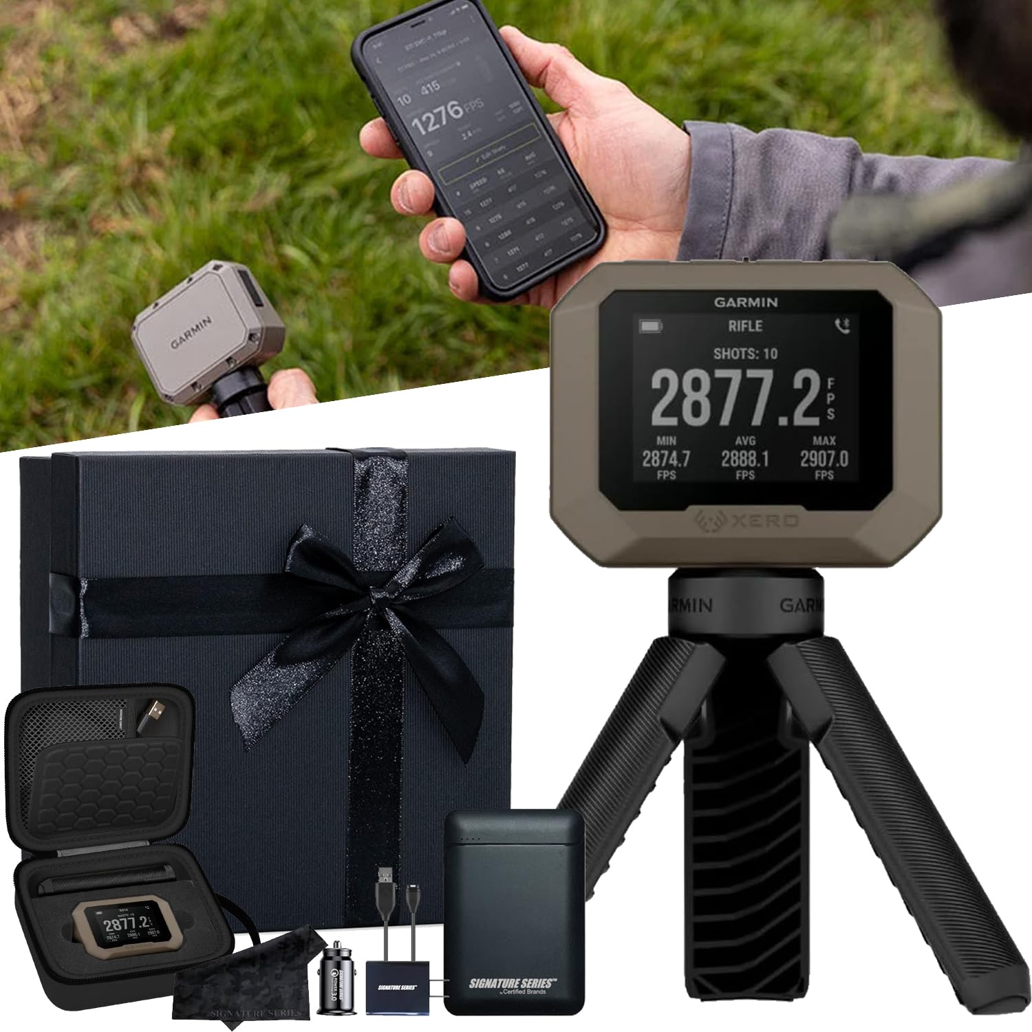 Garmin Xero C1 PRO Chronograph for Ballistic Data | App Enabled Compact Chronograph Measures 100-5,000 FPS with Instant Readings