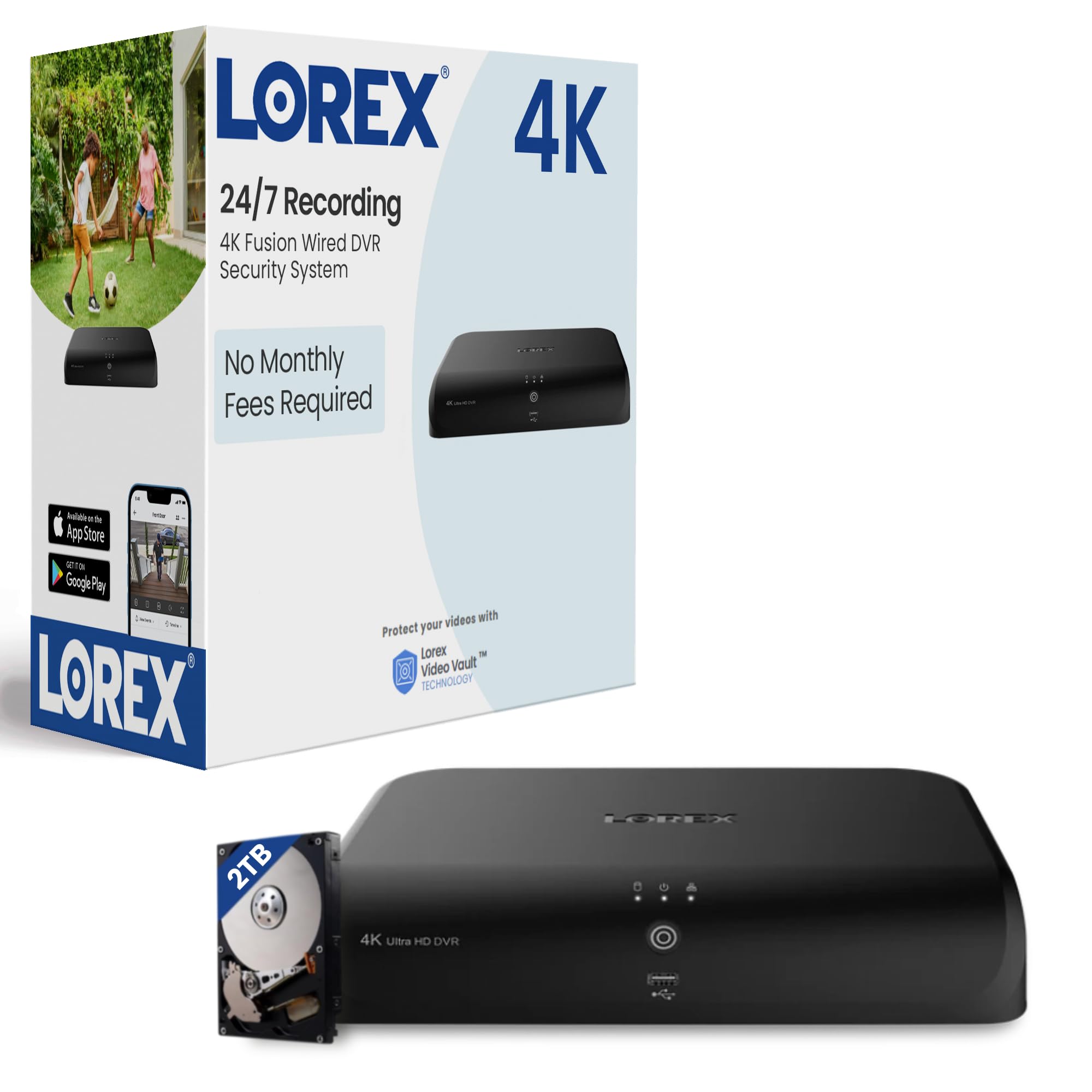 Lorex Fusion 4K 12 Channel (8 Wired And 4 Wi Fi) 2Tb Digital Video Recorder