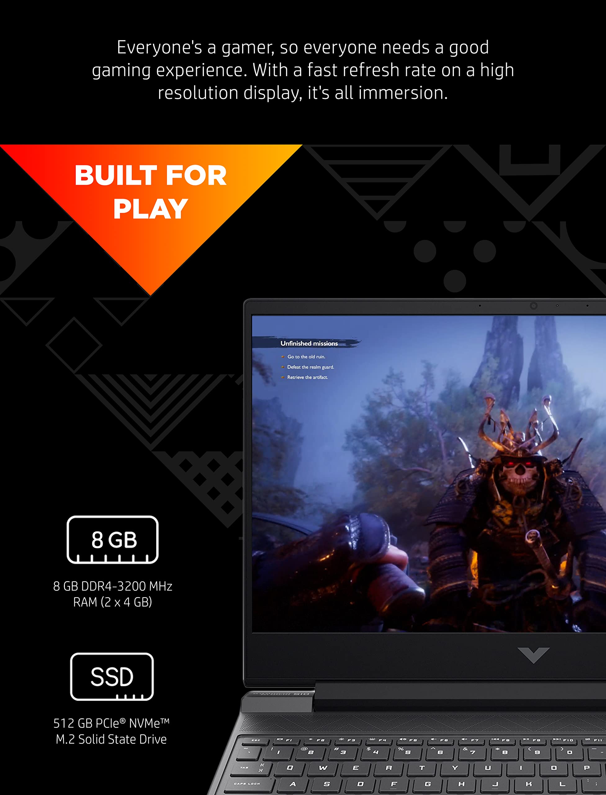 Victus By Hp 15 Gaming Laptop, Nvidia Geforce Rtx 3050 Ti, 12Th Gen Intel Core I7, 8 Gb Ram, 512 Gb Ssd, Full Hd Ips Display, Wi