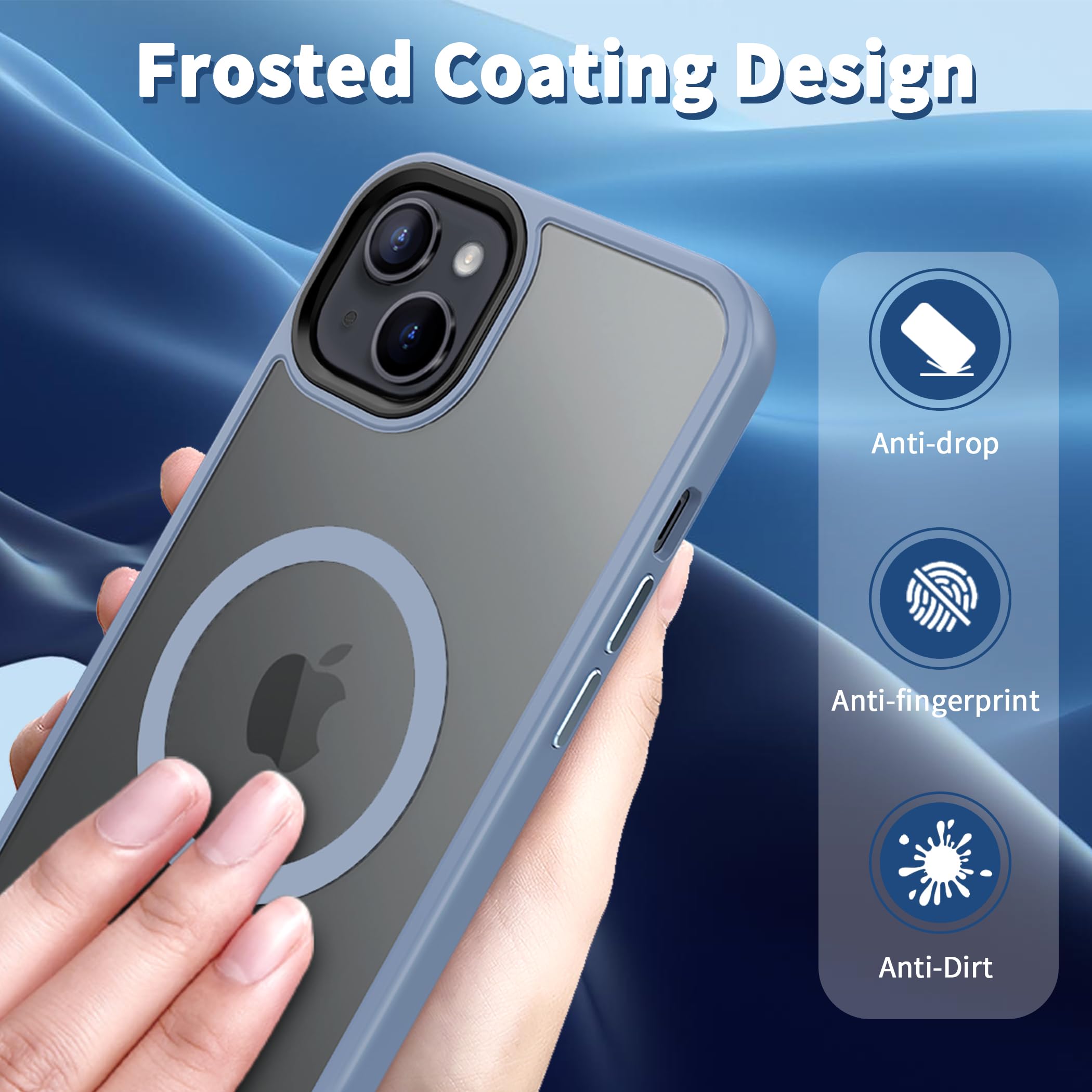 Cacoe Magnetic Case For Iphone 13 & Iphone 14 6.1 Inch Compatible With Magsafe & Magnetic Car Phone Mount,Tpu Thin Phone Cases C