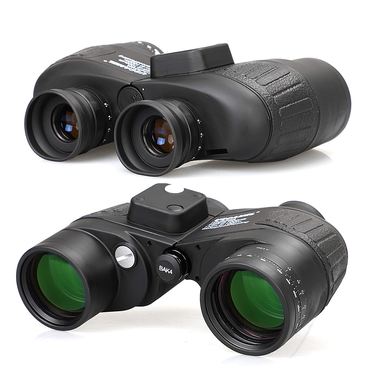 Uscamel 10X50 Marine Binoculars For Adults, Waterproof Binoculars With Rangefinder Compass Bak4 Prism Fmc Lens Fogproof For Navi