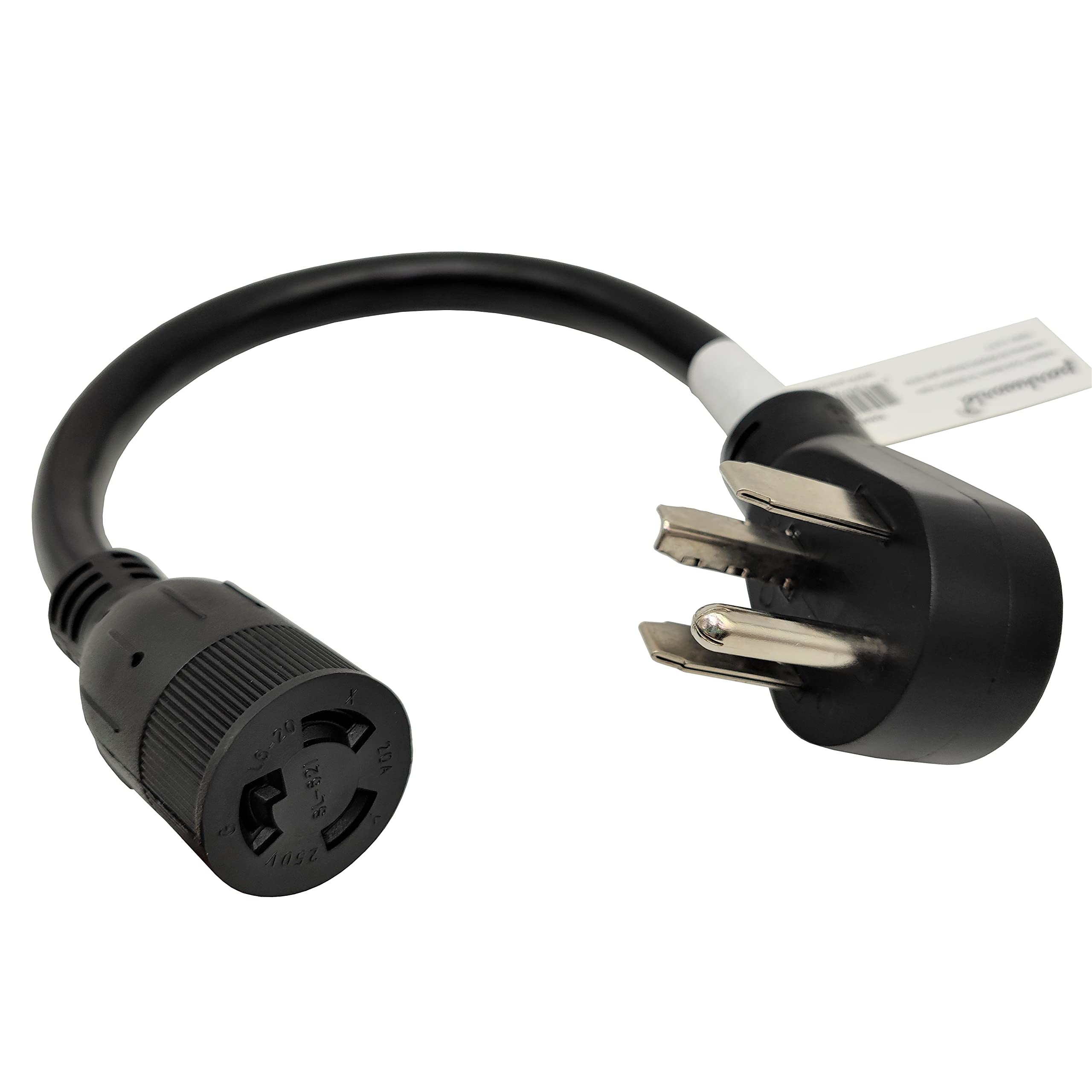 Parkworld 886382 Adapter Cord Nema 14 30P Male To L6 20R Female, 20A, 250V, 1.5Ft