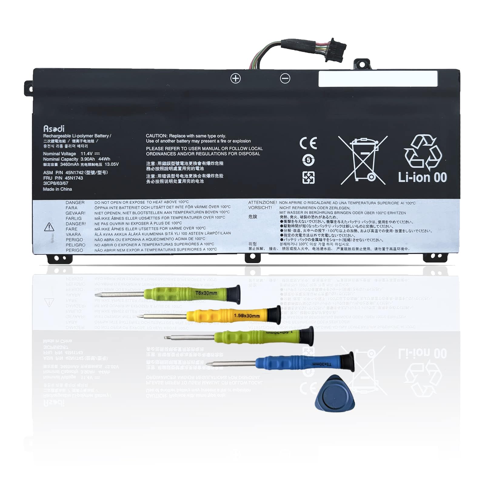 Asodi 45N1742 Laptop Battery Compatible With Lenovo Thinkpad T550 T550S T560 W550 W550S P50S Series Notebook 45N1740 45N1741 45N