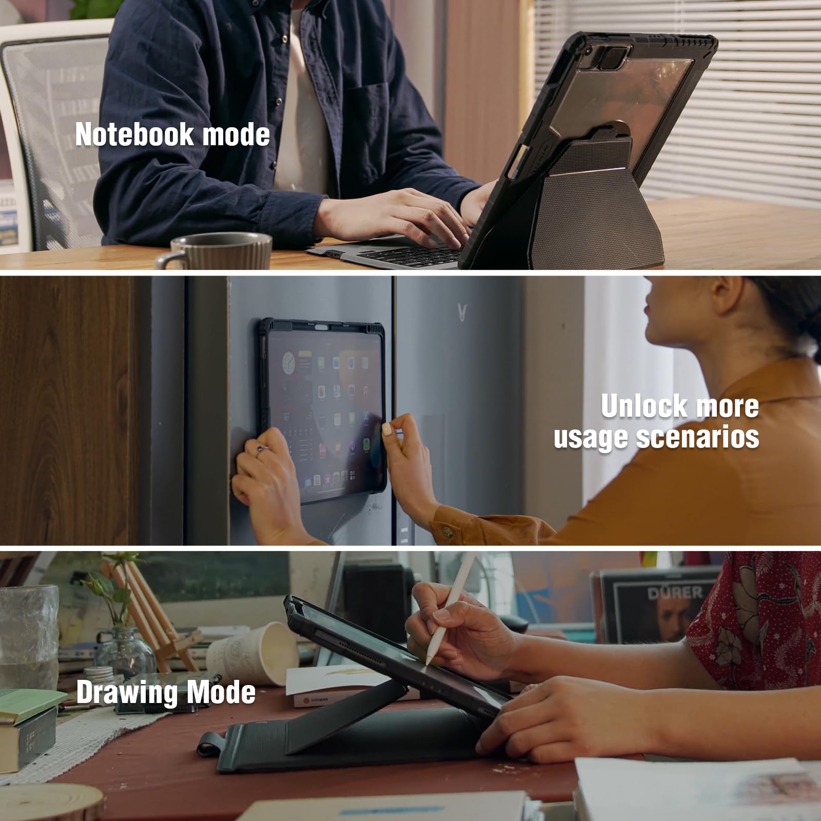 Nillkin Ipad Air 11 Inch Case With Keyboard 4Th/5Th Gen & For Ipad Air 11 Inch (M2) 2024, Detachable Backlit Magic Style Magneti