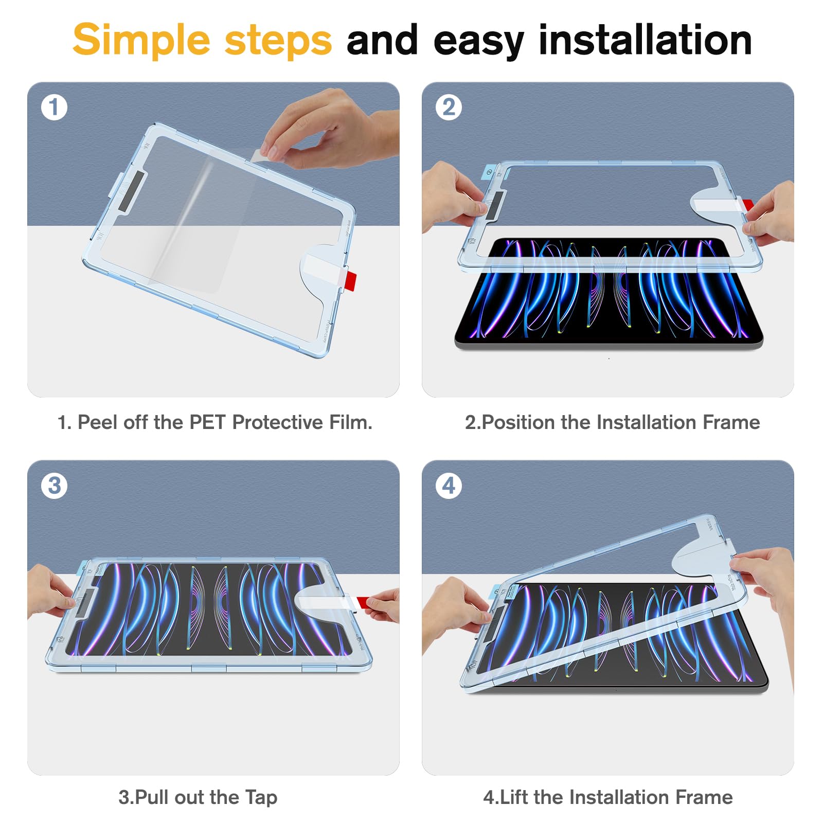 Hocents. Paperfeel Glass Screen Protector Compatible With Ipad Pro 12.9 6Th / 5Th / 4Th / 3Rd Generation (2022/2021 / 2020/2018)
