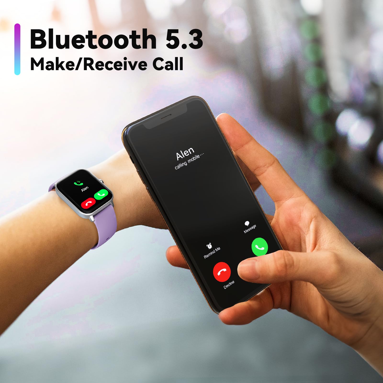 Enomir Smart Watch For Men Women, Alexa Built-In Fitness Tracker With Call Function&1.8 '' Hd Touchscreen, 5Atm Waterproof Heart