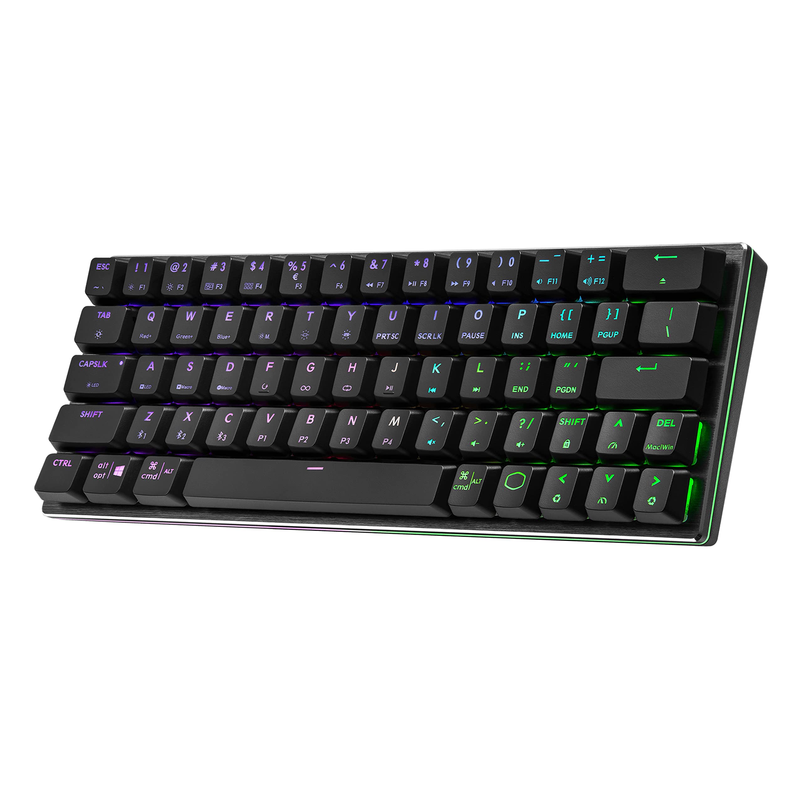 Cooler Master Sk622 60% Wireless Bluetooth Space Gray Mechanical Low Profile Gaming Keyboard, Linear Red Switches, Customizable