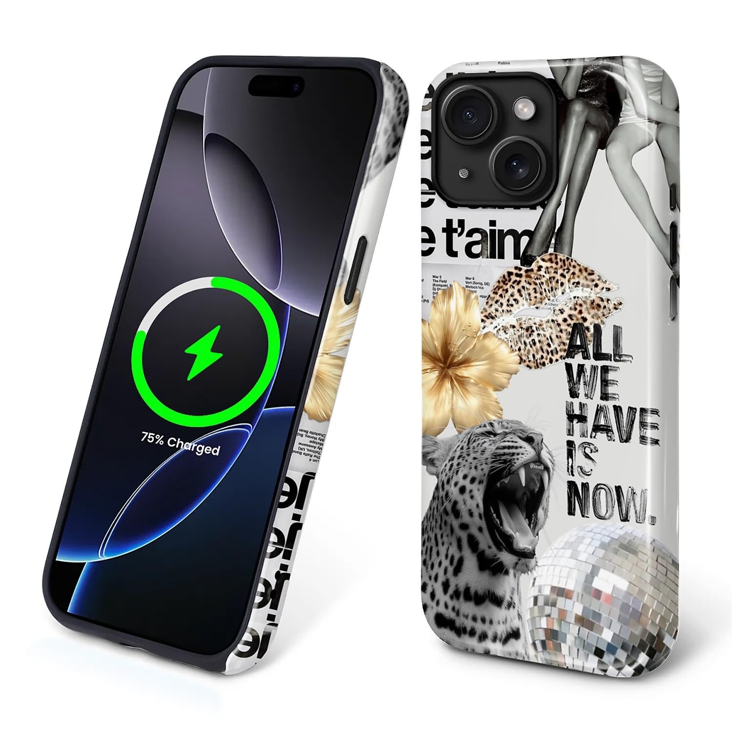 Flivro Magnetic Case for iPhone 14 Plus, Compatible with Magsafe PC Hard Shell & Silicone Inner Bumper Anti-Scratch Full-Body Co