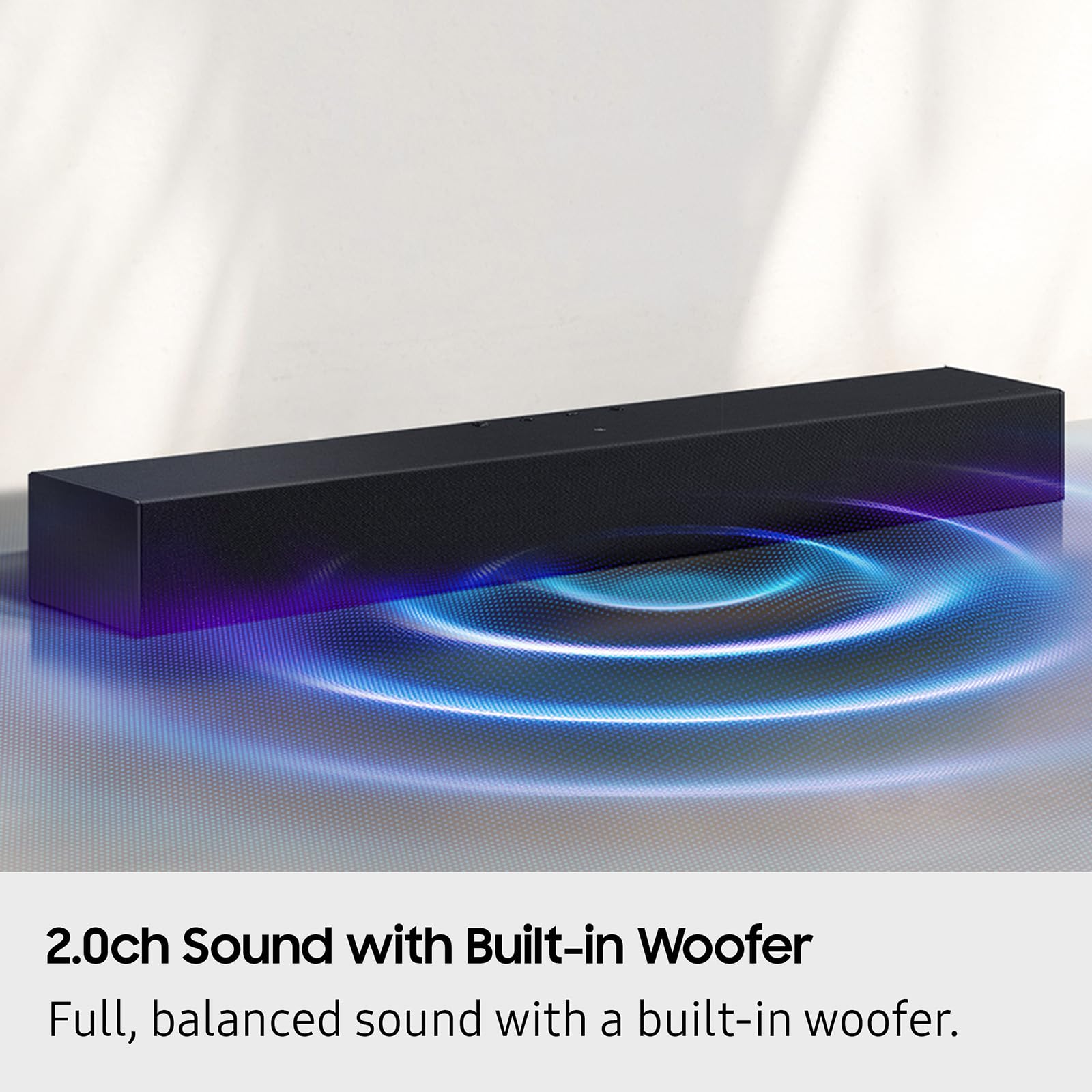 Samsung B-Series Soundbar Hw B400F 2.0 Ch Soundbar With Built In Subwoofer (2025 Model) One Remote Control, Surround Sound Expan