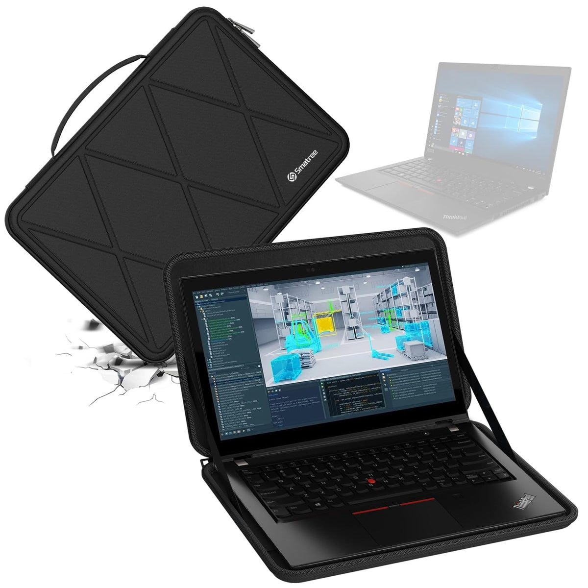 Smatree Hard EVA Protective Sleeve Case Compatible for 15 inch Lenovo ThinkPad P15 Gen 2 Mobile Workstation, for 15 inch Lenovo ThinkPad T15g Gen 2 Waterproof Sleeve (X8293)