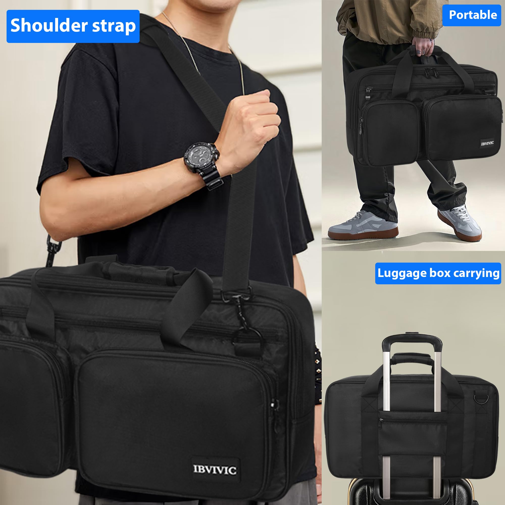 Ibvivic Protector Bag Oxford Storage Case, Fits Pioneer Ddj Sr/Sr2/Rr/Denon Mc4000/Numark Nvii/Mixtrack Pro 3 & Nv Platinum/Ddj-