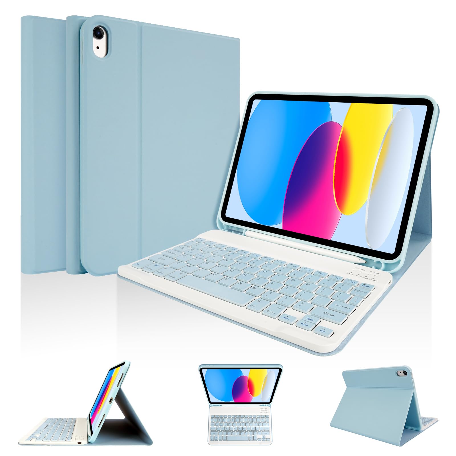 LAMA Keyboard Case for iPad (A16) 11th Gen 2025 /10th Gen 2022, Magnetic Case with Keyboard for iPad 11-inch (A16)/10.9-inch 10t