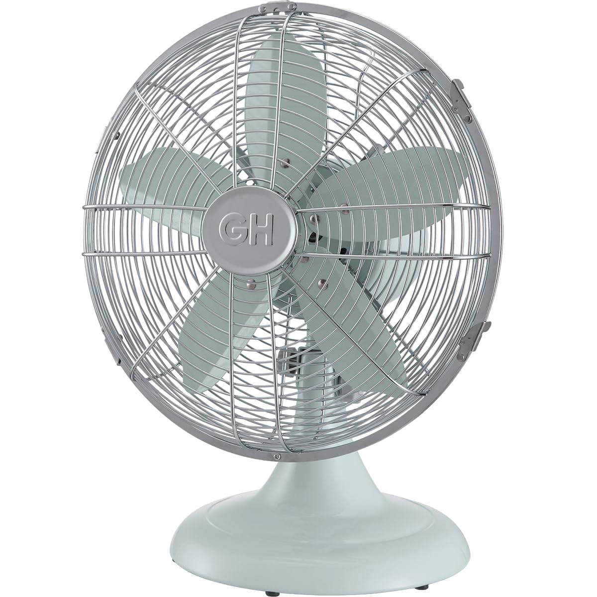 Good Housekeeping All Metal (92604) Oscillating 12'' Retro Desk Office Table Fan (Breezewave)