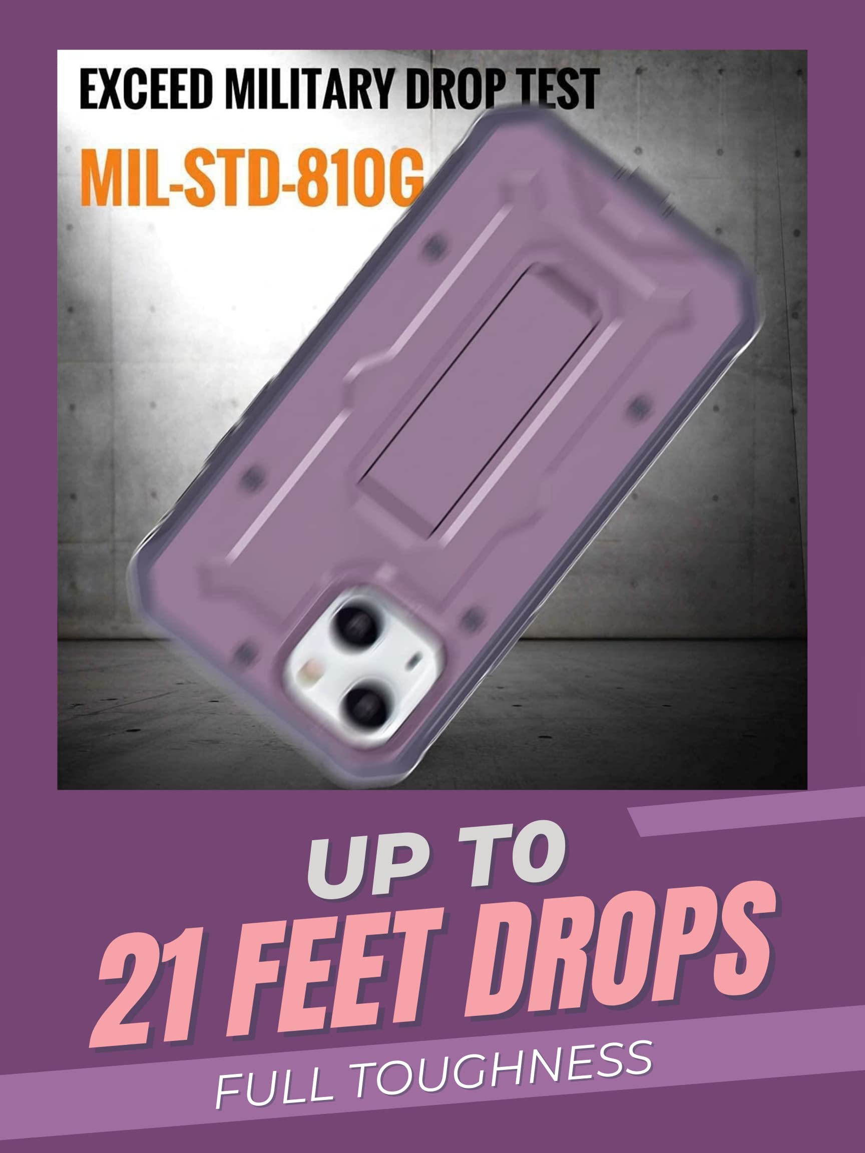 Caseborne Armadillotek V Compatible With Iphone 14 / Iphone 13 Case   [Up To 21 Feet Drop Proof]   Military Grade Full Body Heav