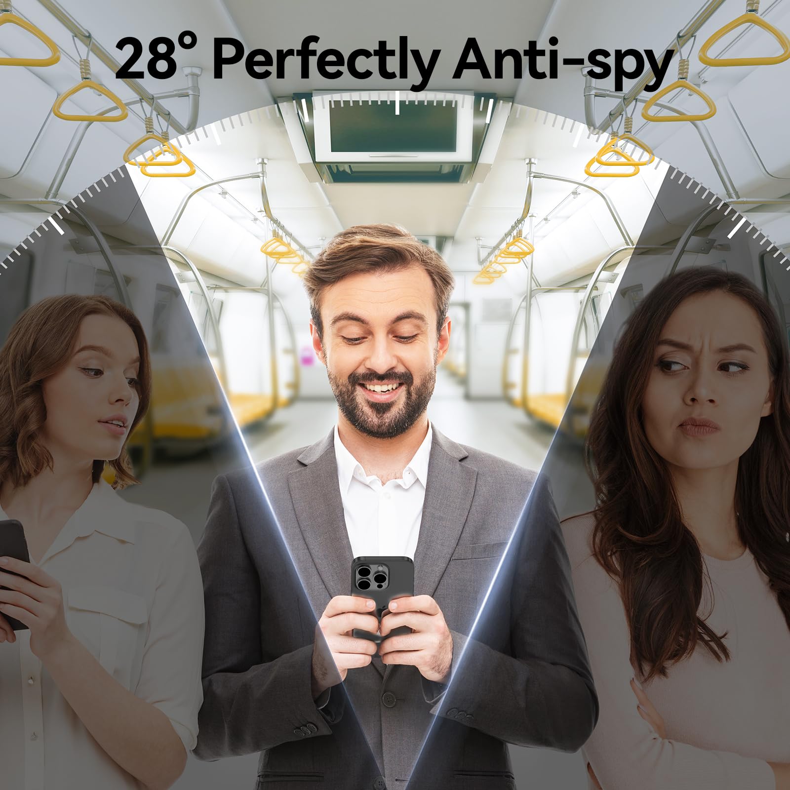 Smartdevil 2 Pack For Iphone 16 Plus Privacy Screen Protector, 9H Protection Anti Spy Privacy Glass Tempered Film With Auto Dust