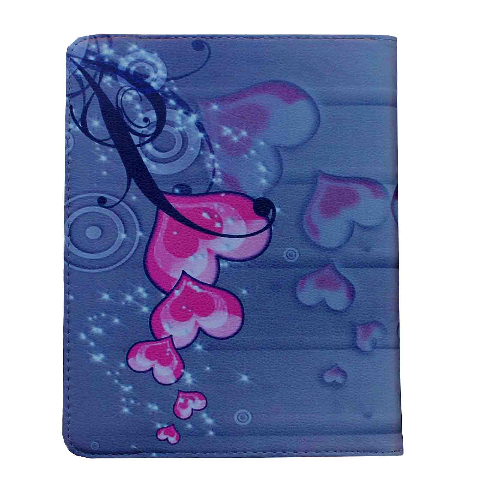 Lingsor Case For Ipad 2 3 4, 360 Degree Rotating Stand Magnetic Smart Leather Cover Auto Sleep Wake With Film And Stylus, Pink H