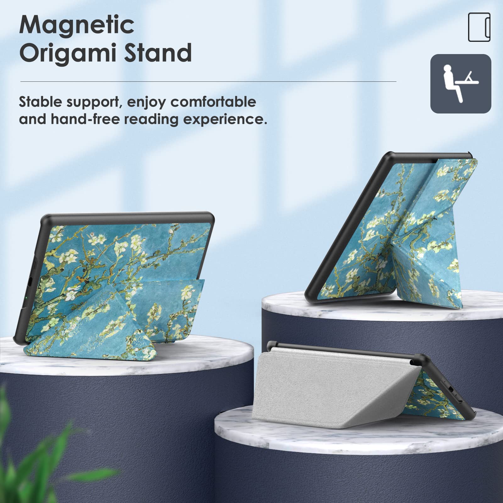 Moko Case For 6.8'' Kindle Paperwhite (11Th Generation 2021) And Kindle Paperwhite Signature Edition, Origami Standing Shell Cov