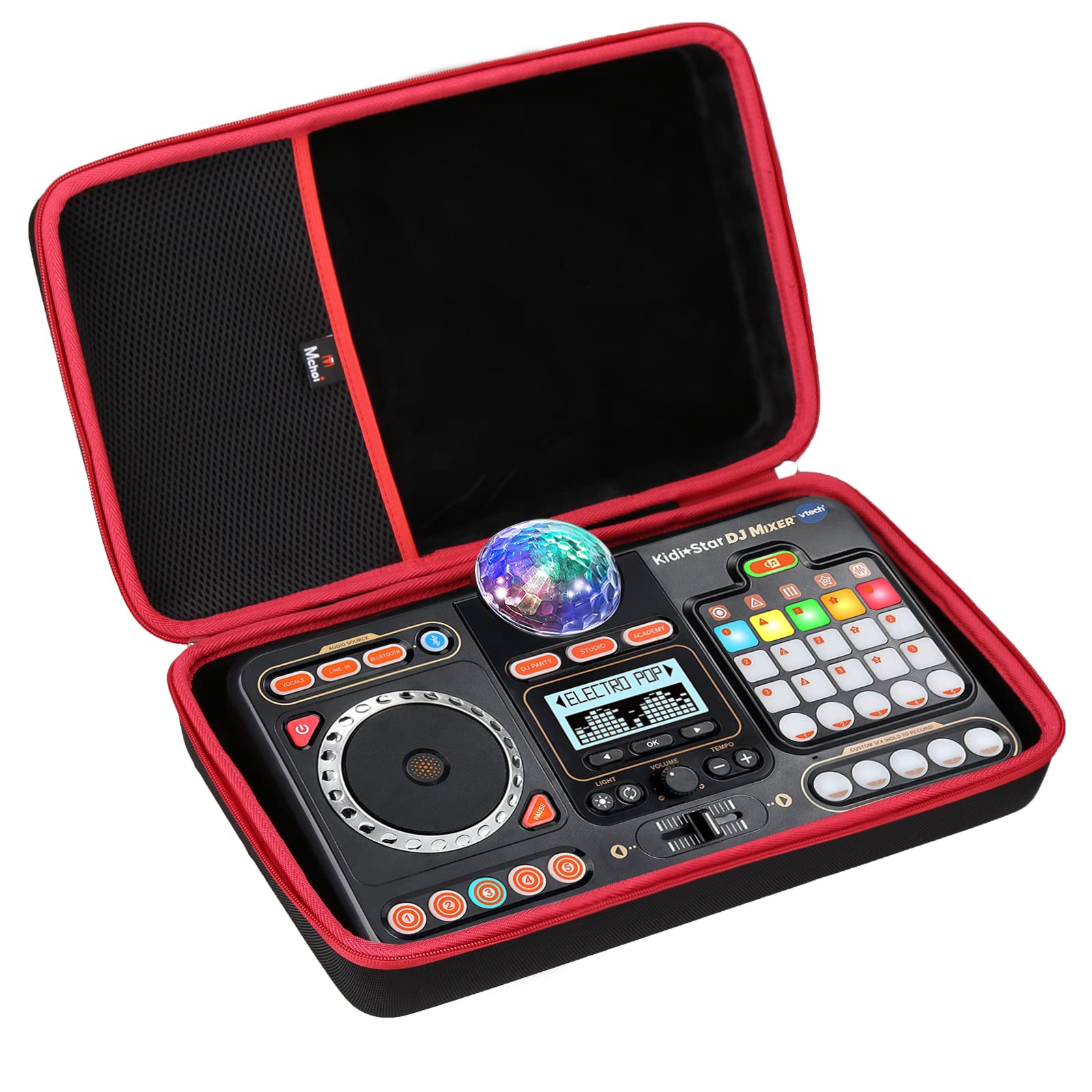 Mchoi Hard Carrying Case Compatible With Vtech Kidistar Dj Mixer Black, Case Only