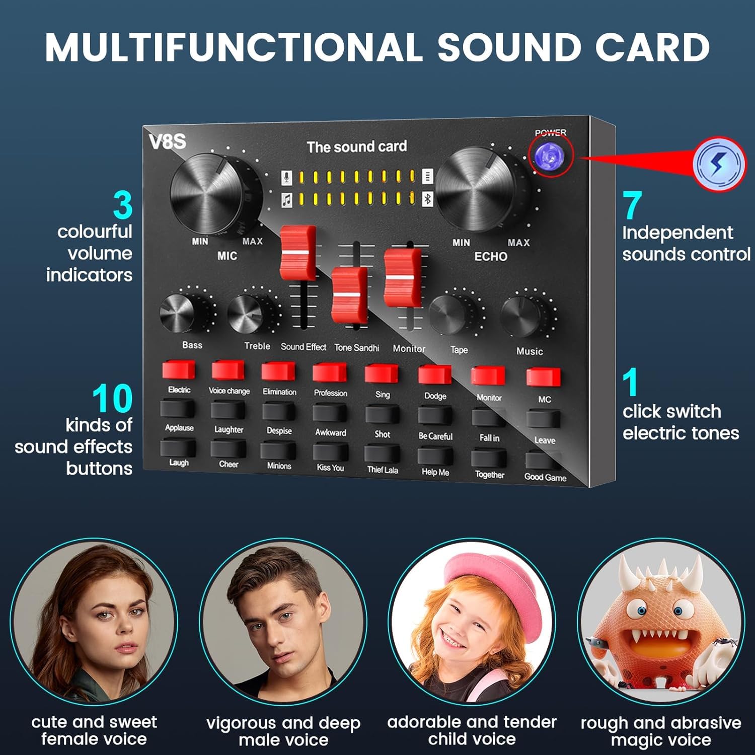 Podcast Equipment Bundle, Bm-800 Recording Studio Package With Voice Changer For Gamer And All-In-One Dj Mixer, Perfect For Lapt