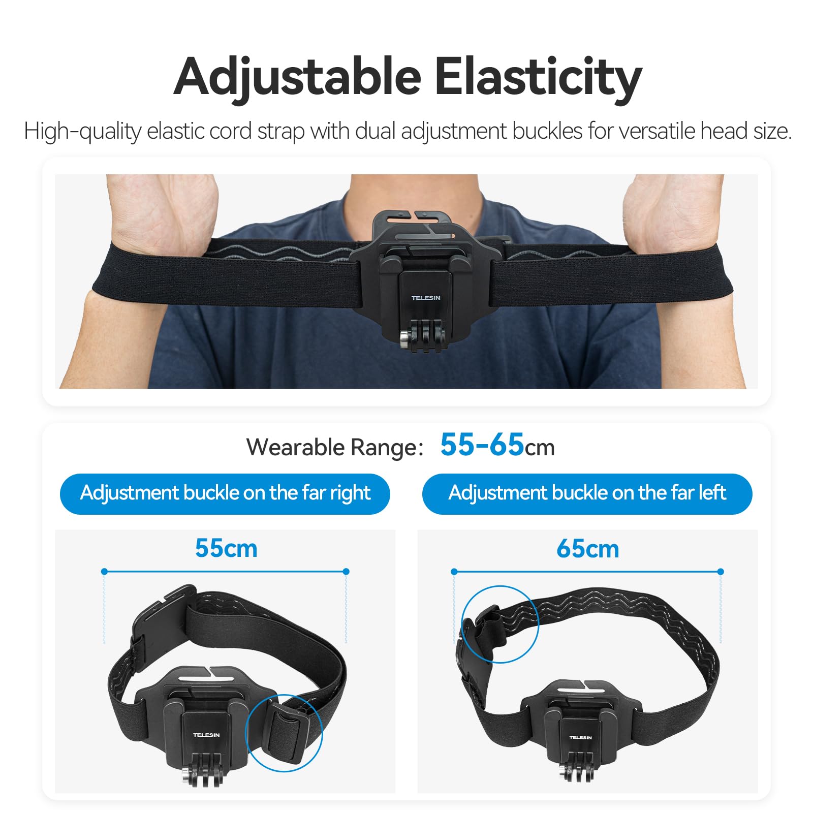 Telesin� Head Strap Cap Clip Mount With Phone Clip Vertical Mount Kit, 2 In 1 Cellphone Pov Selfie Holder Head Mount For Go Pro Max Hero 13 Insta360 Dji Action Iphone Android, Video, Vlog