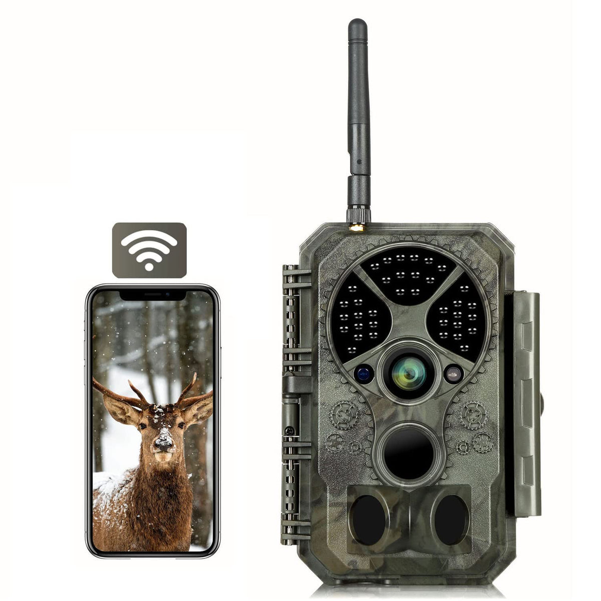 Folgtek Wifi Trail Camera 32Mp 1296P Hd Video Infrared Night Vision Motion Detection 120 Wide Angle Ip66 Waterproof For Outdoor 