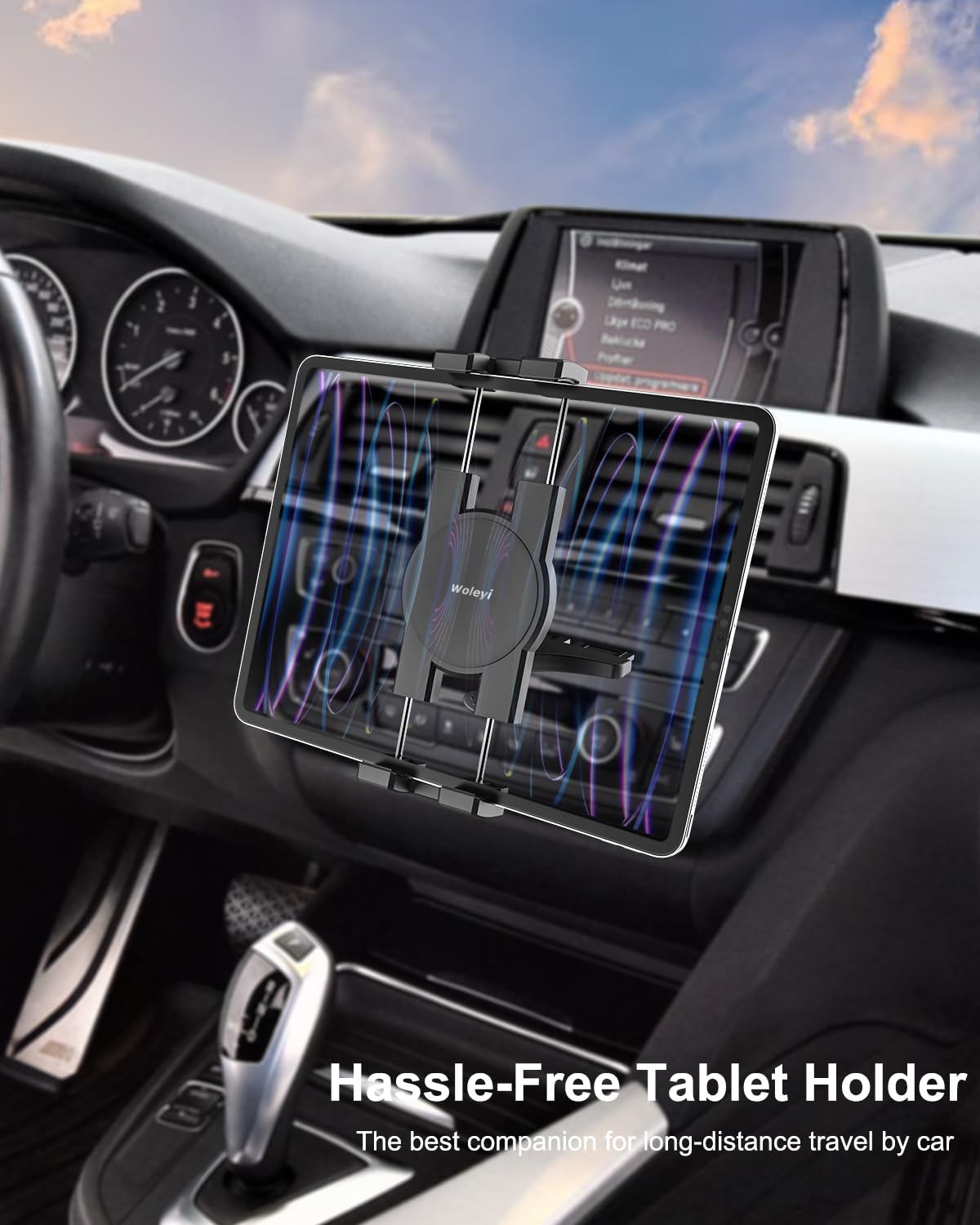 Woleyi Cd Slot Car Tablet Mount, 360 Rotatable Cd Player Car Tablet & Phone Holder For Ipad Pro 9.7, 11, 12.9 Air Mini 5 4 3 2,