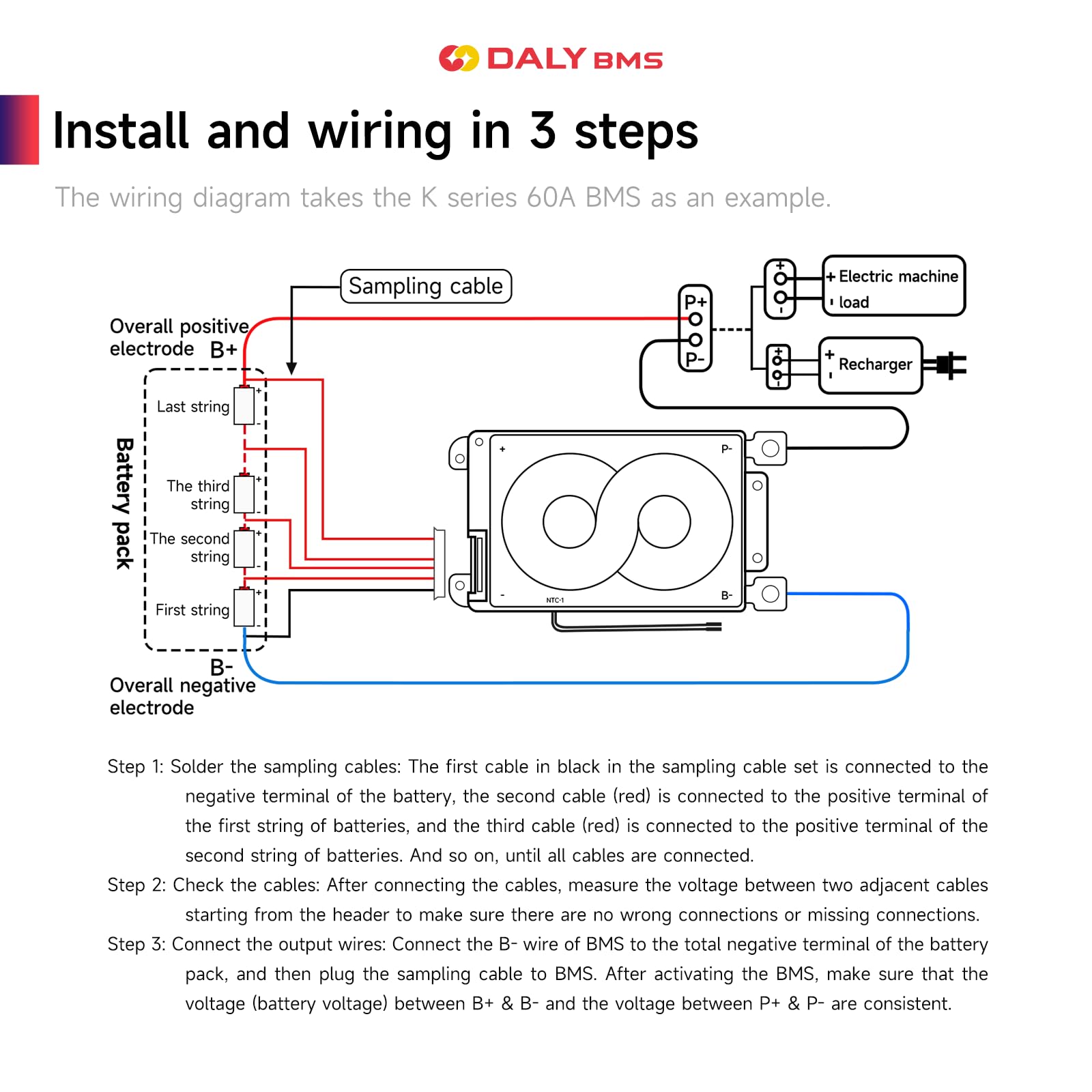 Daly 4S 16S Bms 15A To 200A Protection Board With Balance Wire And Temperature Sensor For Lithium Battery Pack(Lifepo4 4S 12V,10